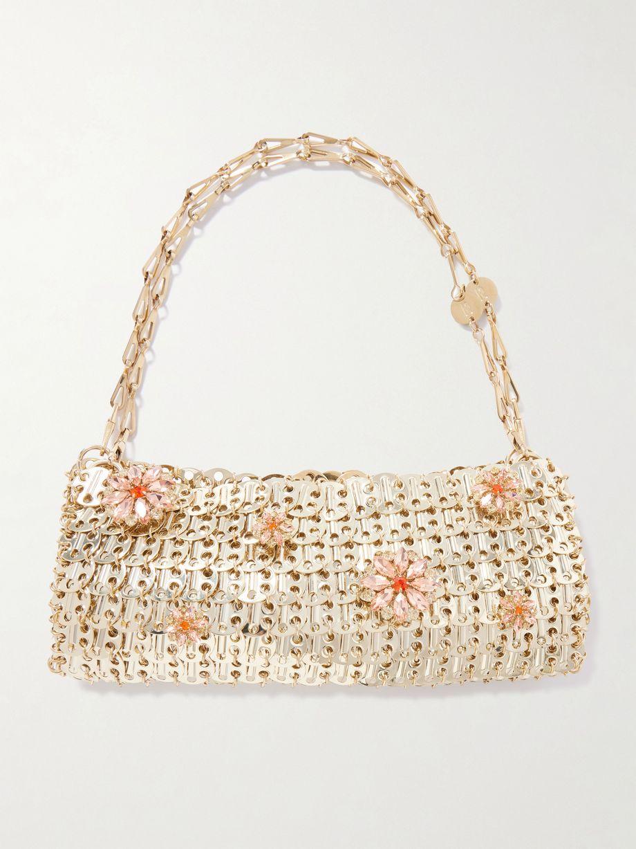 Crystal-embellished chainmail shoulder bag by RABANNE