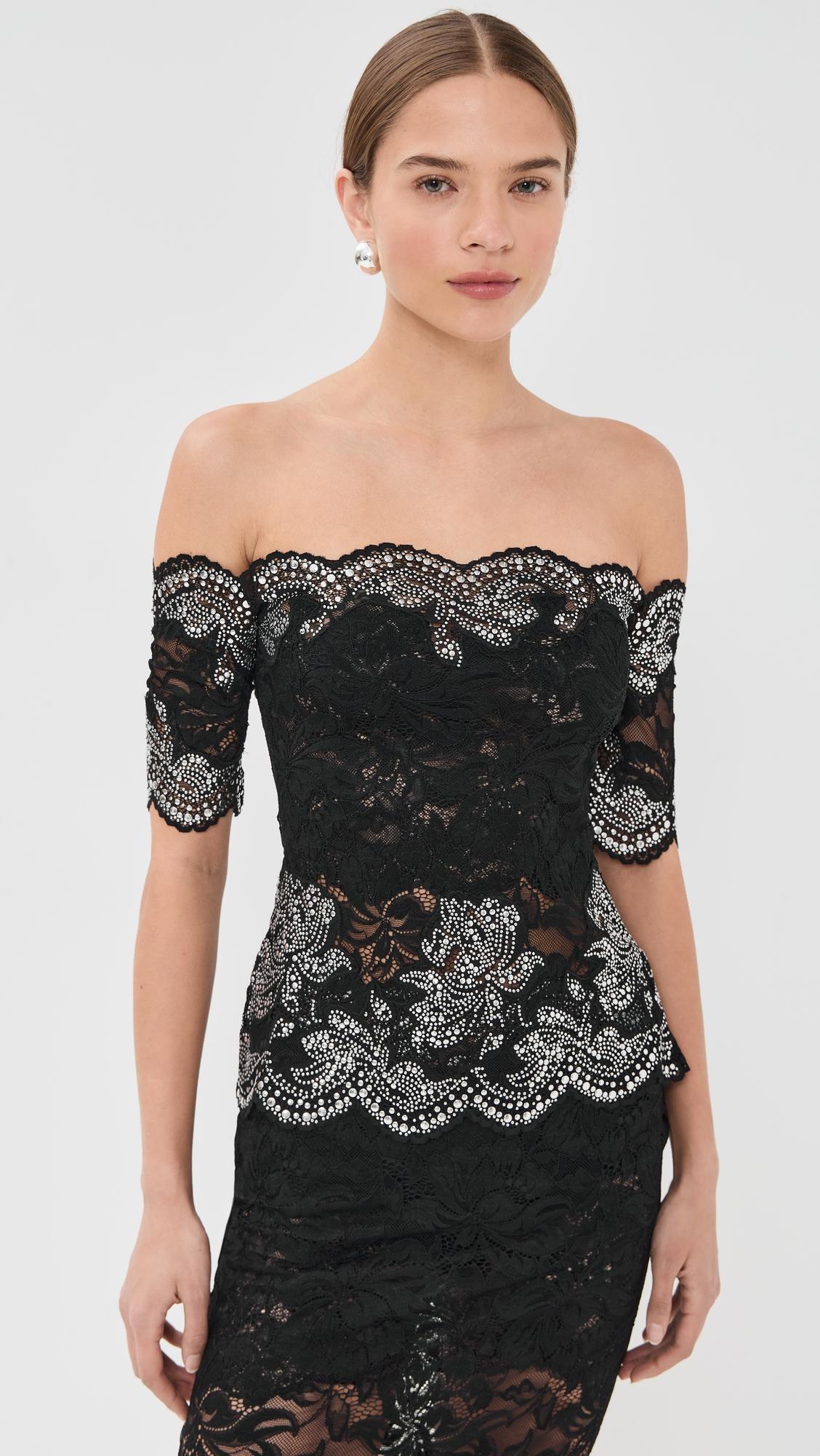 Embellished Lace Top by RABANNE