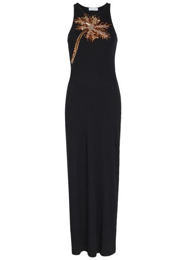 Embellished ribbed stretch-cotton midi dress by RABANNE