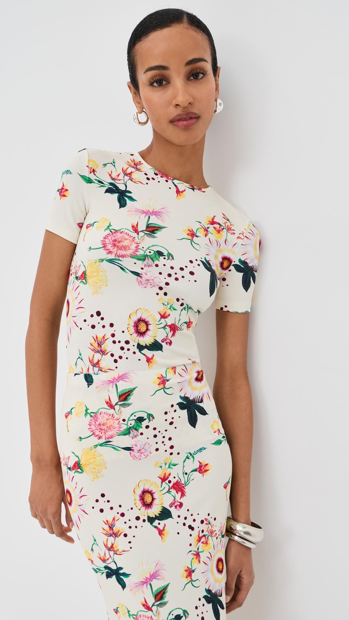 Floral Print Tee by RABANNE