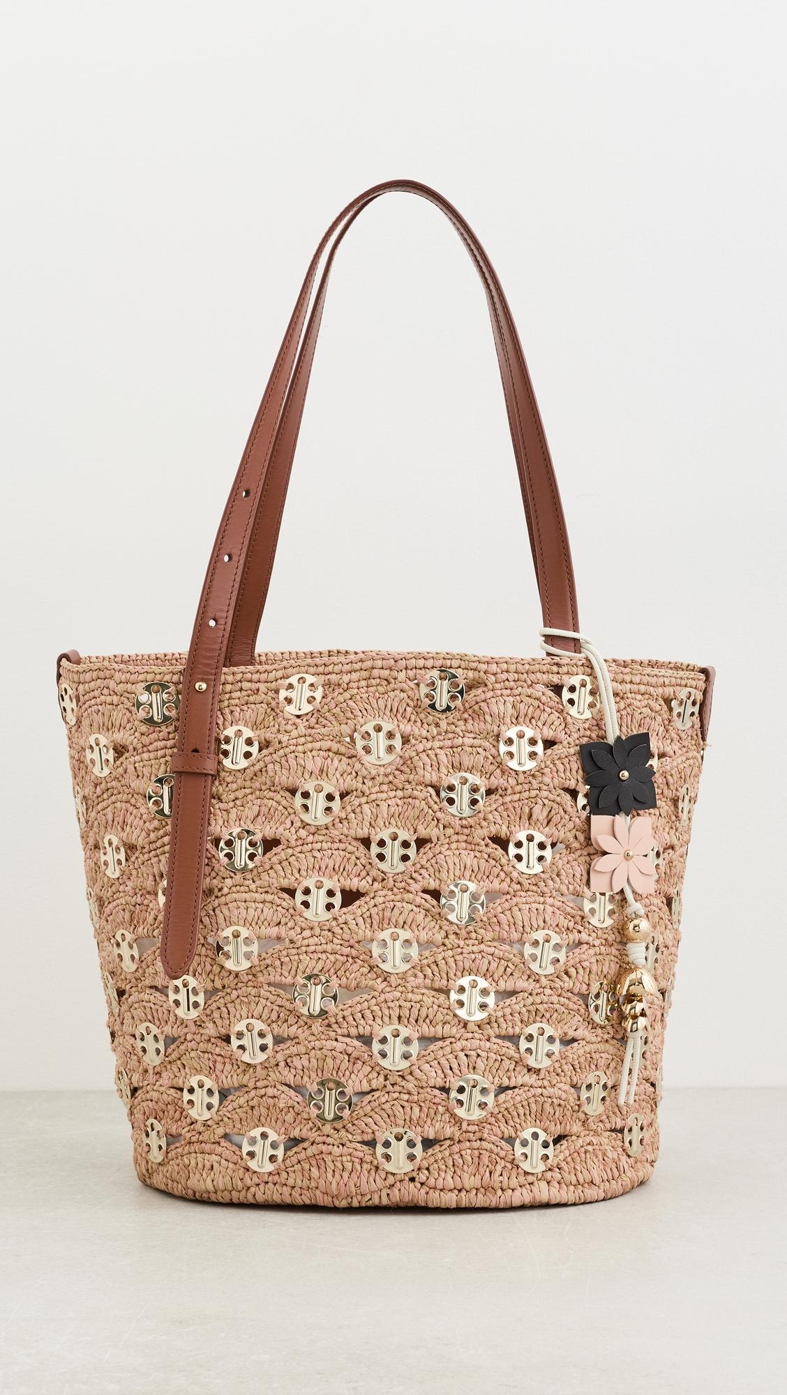Large Bucket Bag with Gold Signature 1969 Discs by RABANNE