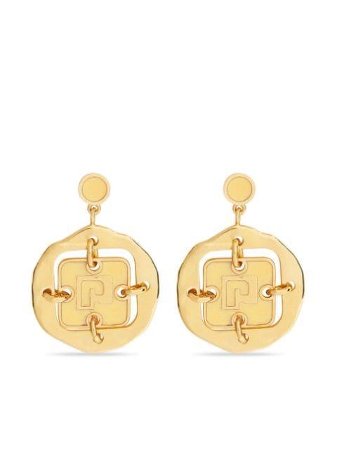 Medal drop earrings by RABANNE