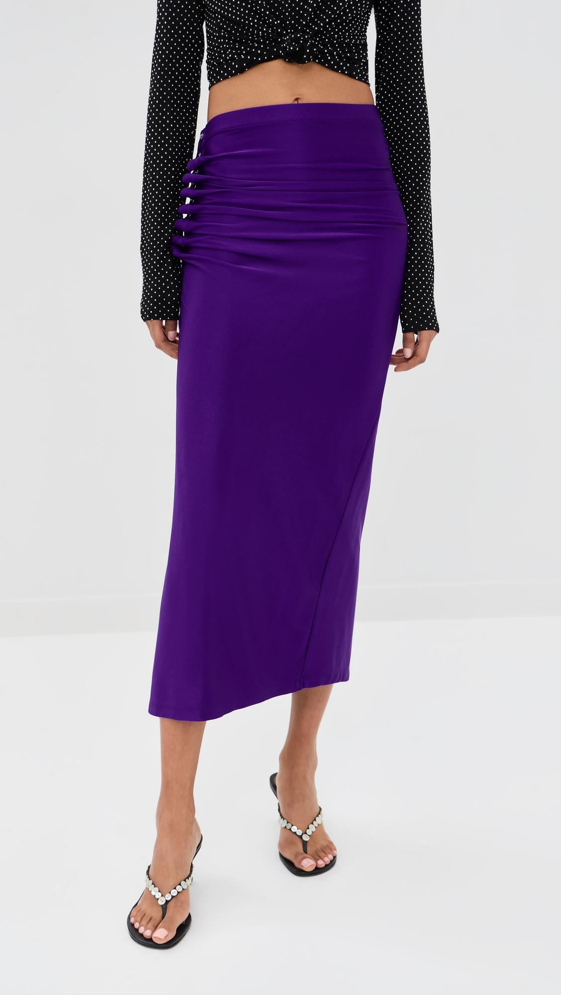 Midi Draped Jersey Skirt by RABANNE