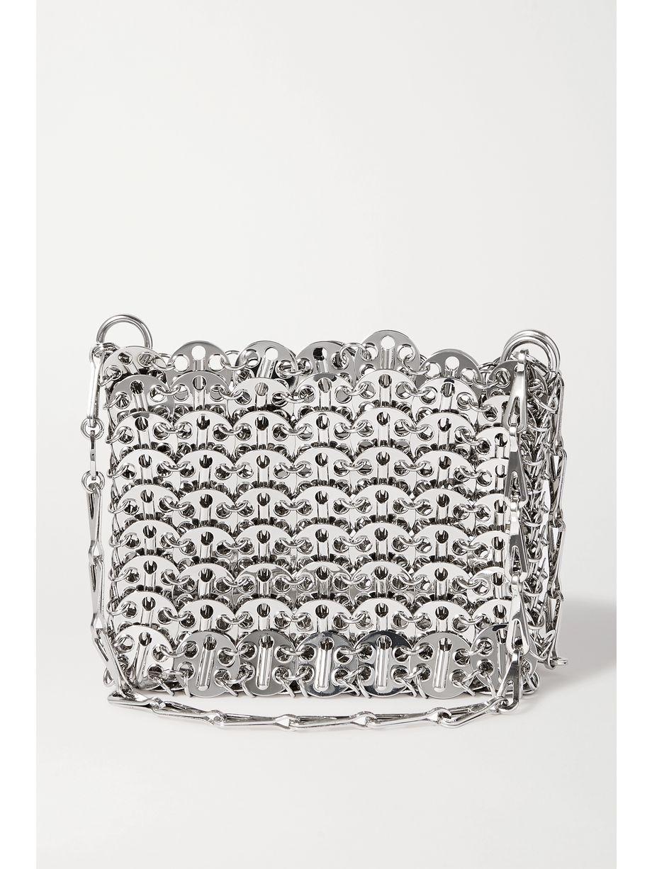 Nano 1969 paillette-embellished chainmail shoulder bag by RABANNE