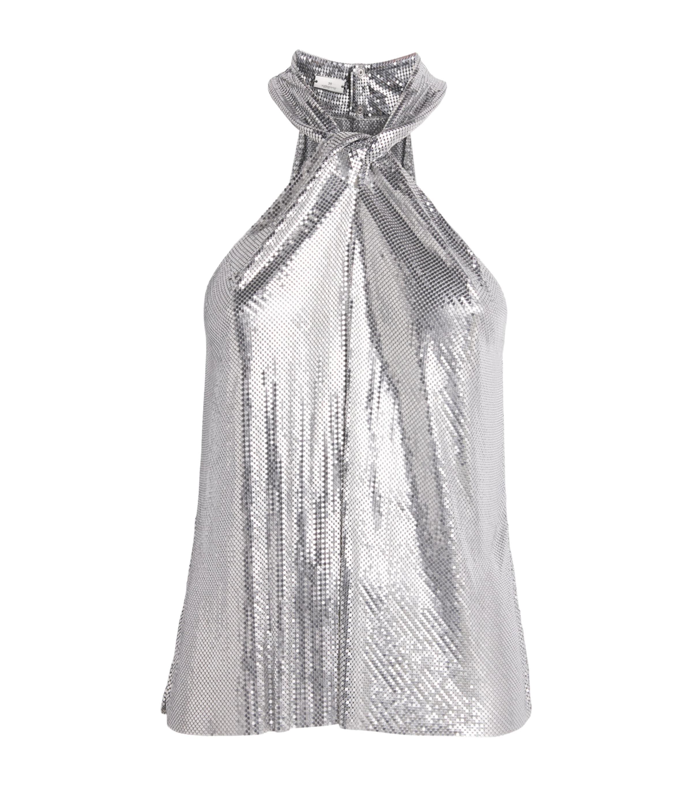 Paco Rabanne Chainmail Halterneck Top by RABANNE