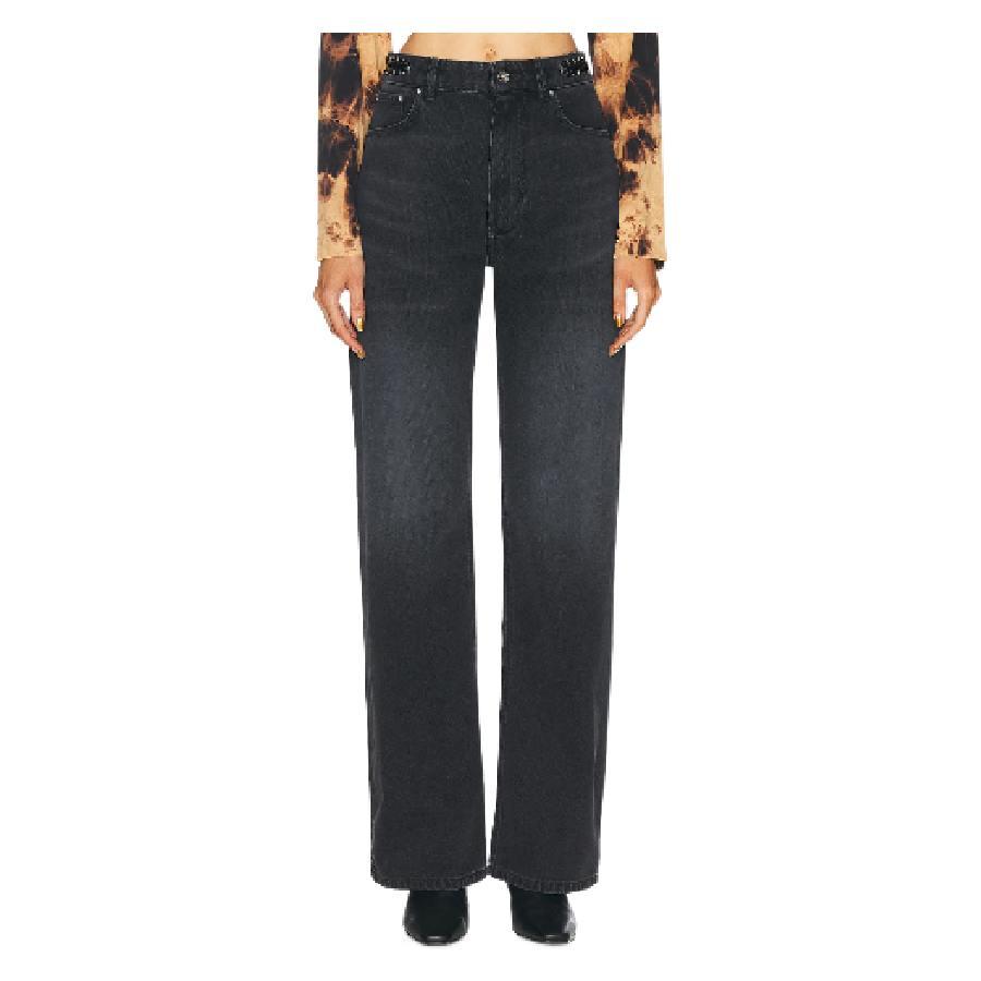 Paco Rabanne High-Waist Straight Leg Pants by RABANNE