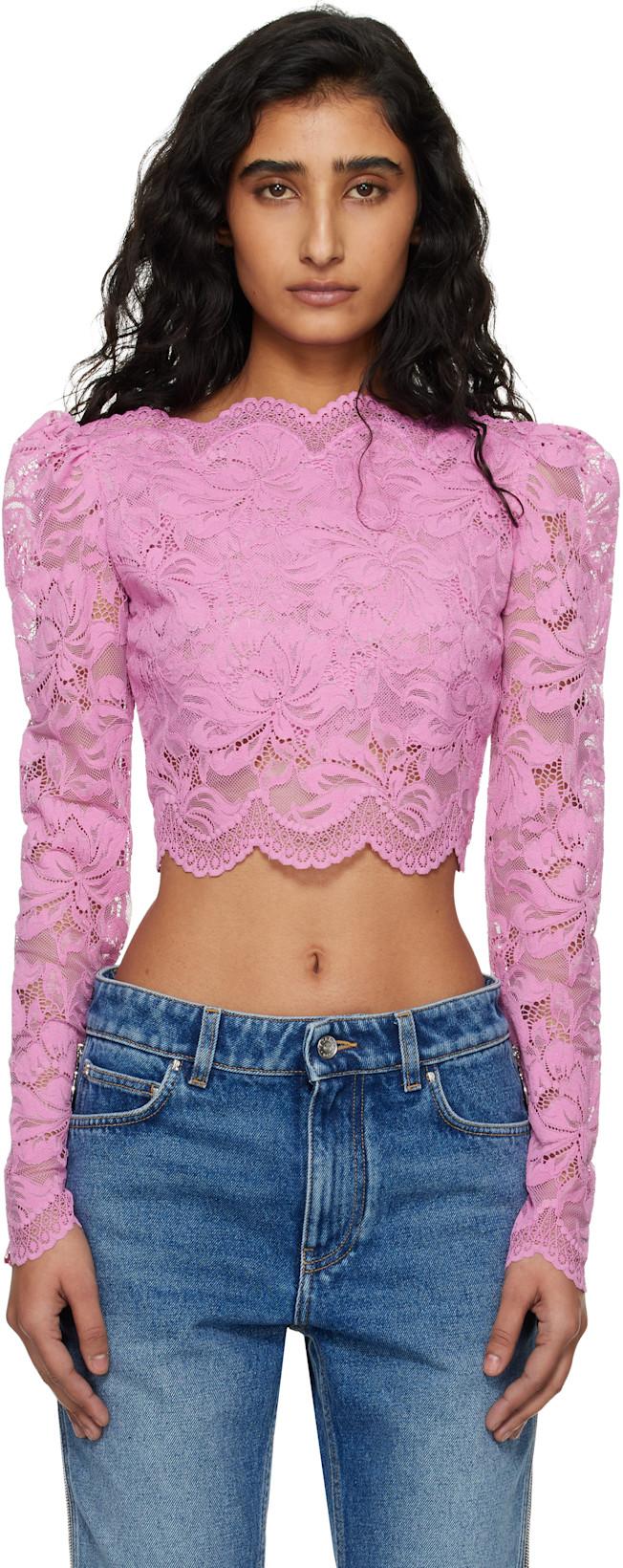 Pink Lace Top by RABANNE