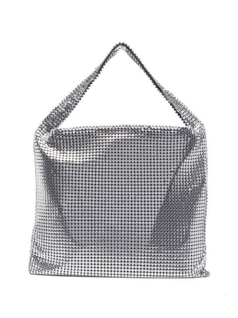 Pixel metallic tote bag by RABANNE