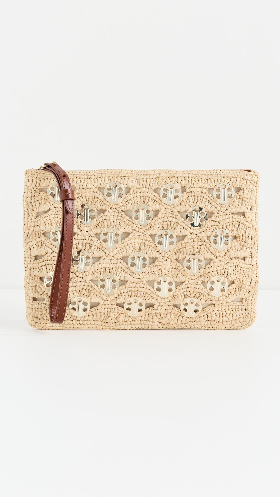 Pouch in Raffia by RABANNE