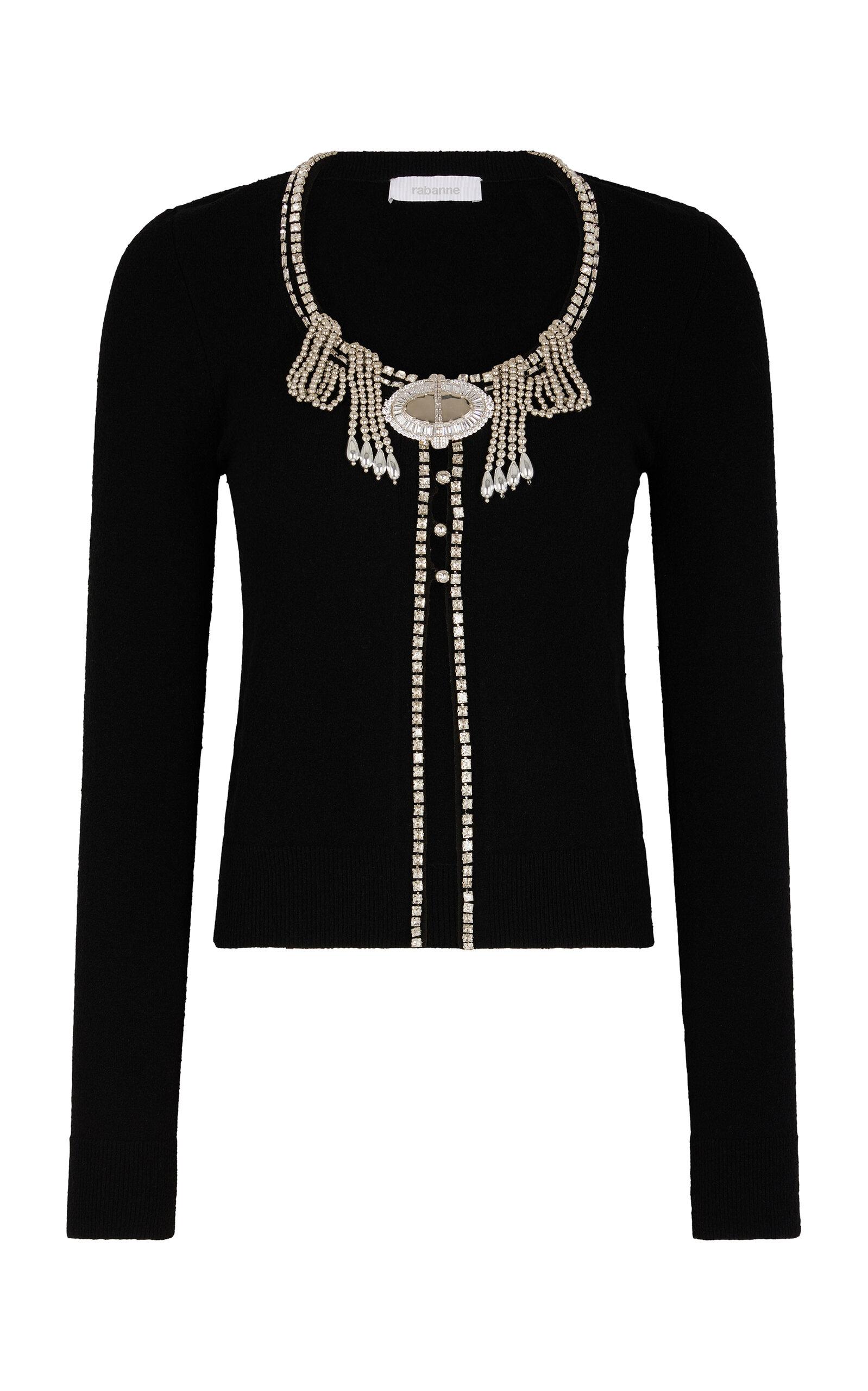 Rabanne Crystal-Embellished Knit Cardigan -oda Operandi by RABANNE