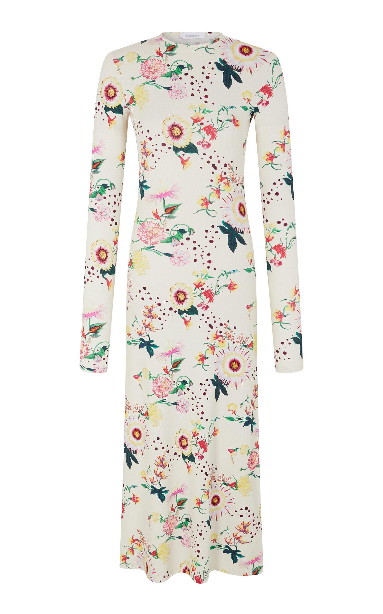 Rabanne Floral Jersey-Knit Midi Dress - Moda Operandi by RABANNE