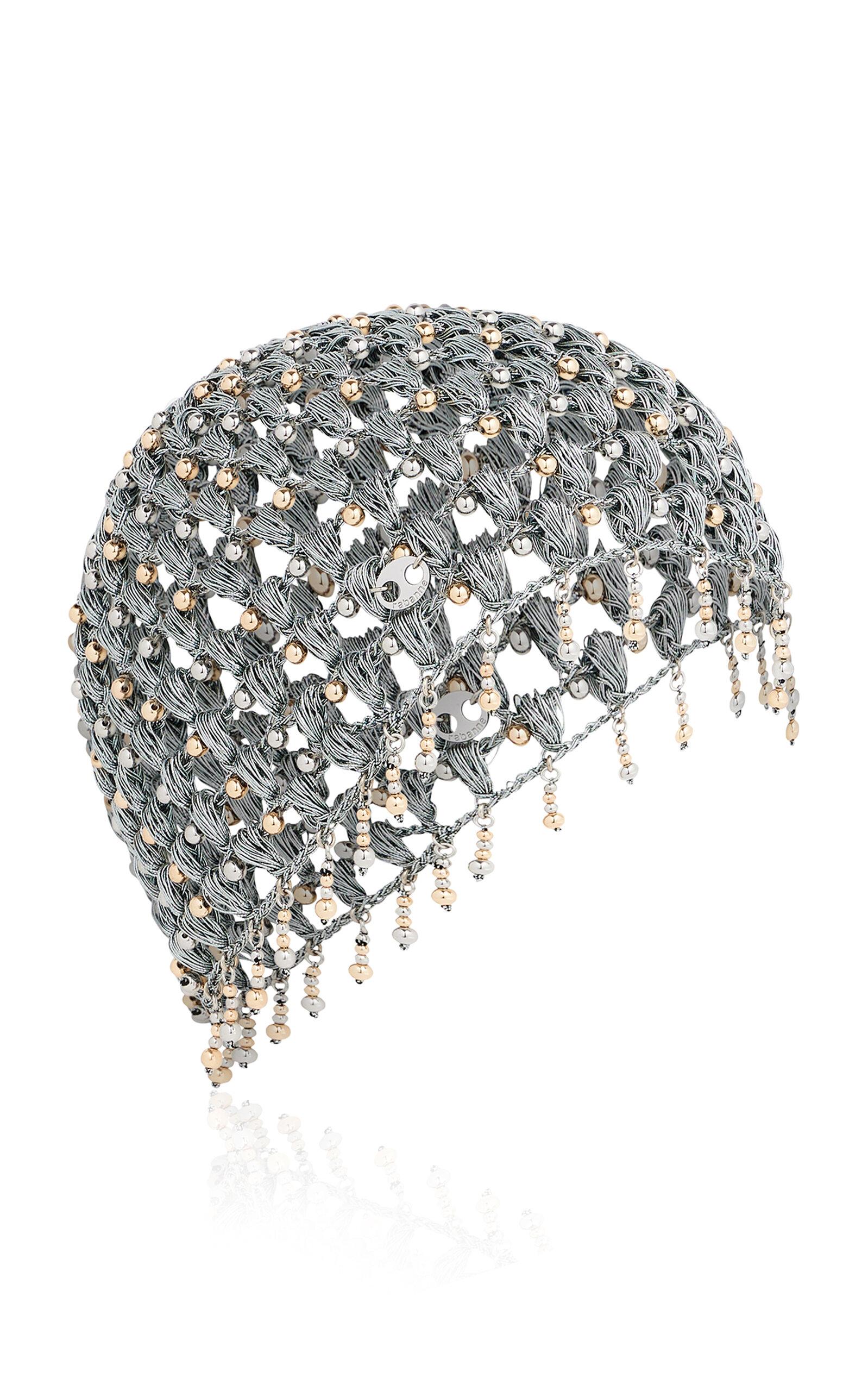 Rabanne Metallic Woven Crystal-Embellished Chain Cap - Moda Operandi by RABANNE