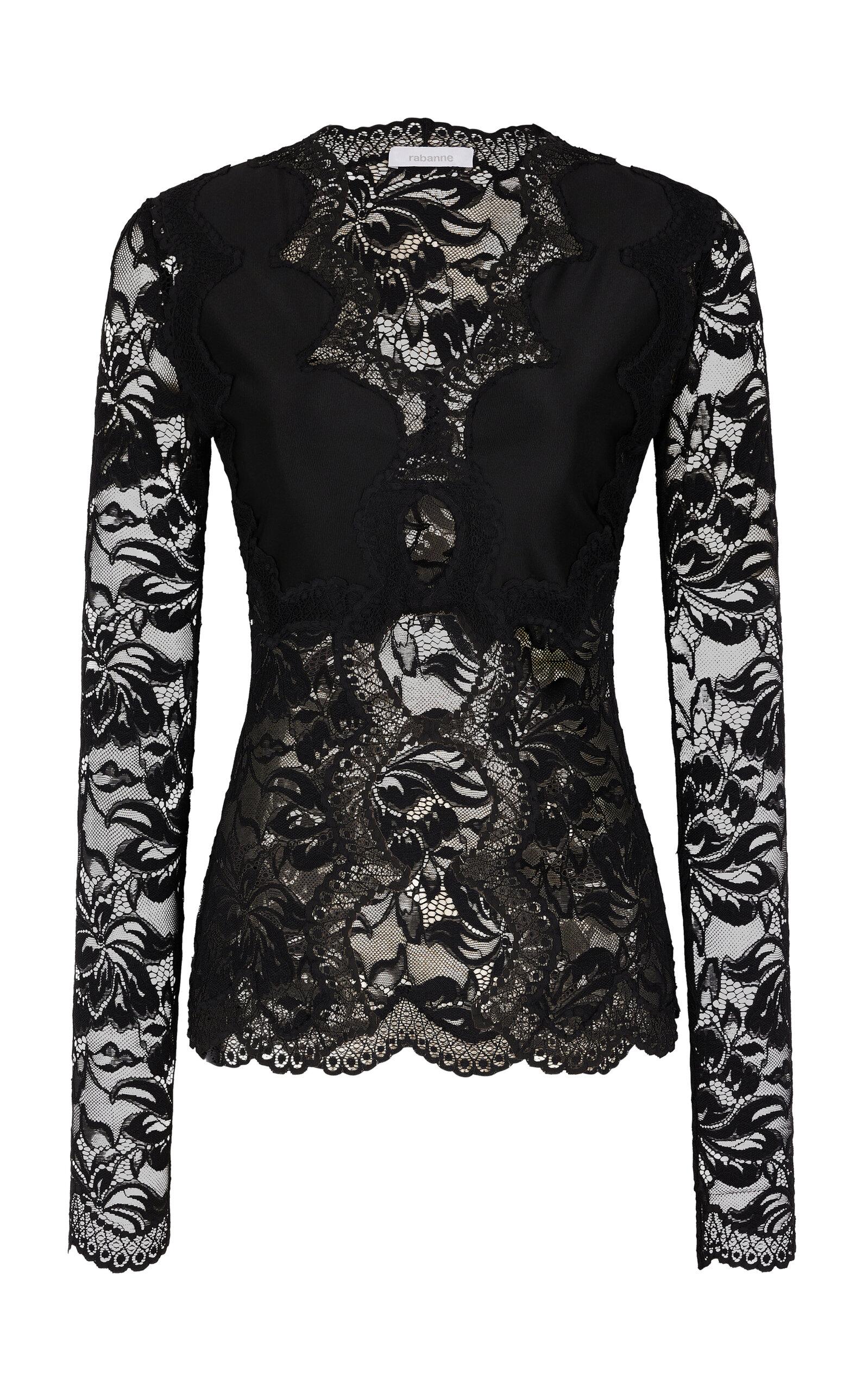 Rabanne Scalloped Stretch-Lace Top - Moda Operandi by RABANNE