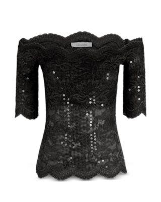 Scalloped Short Sleeve Top by RABANNE