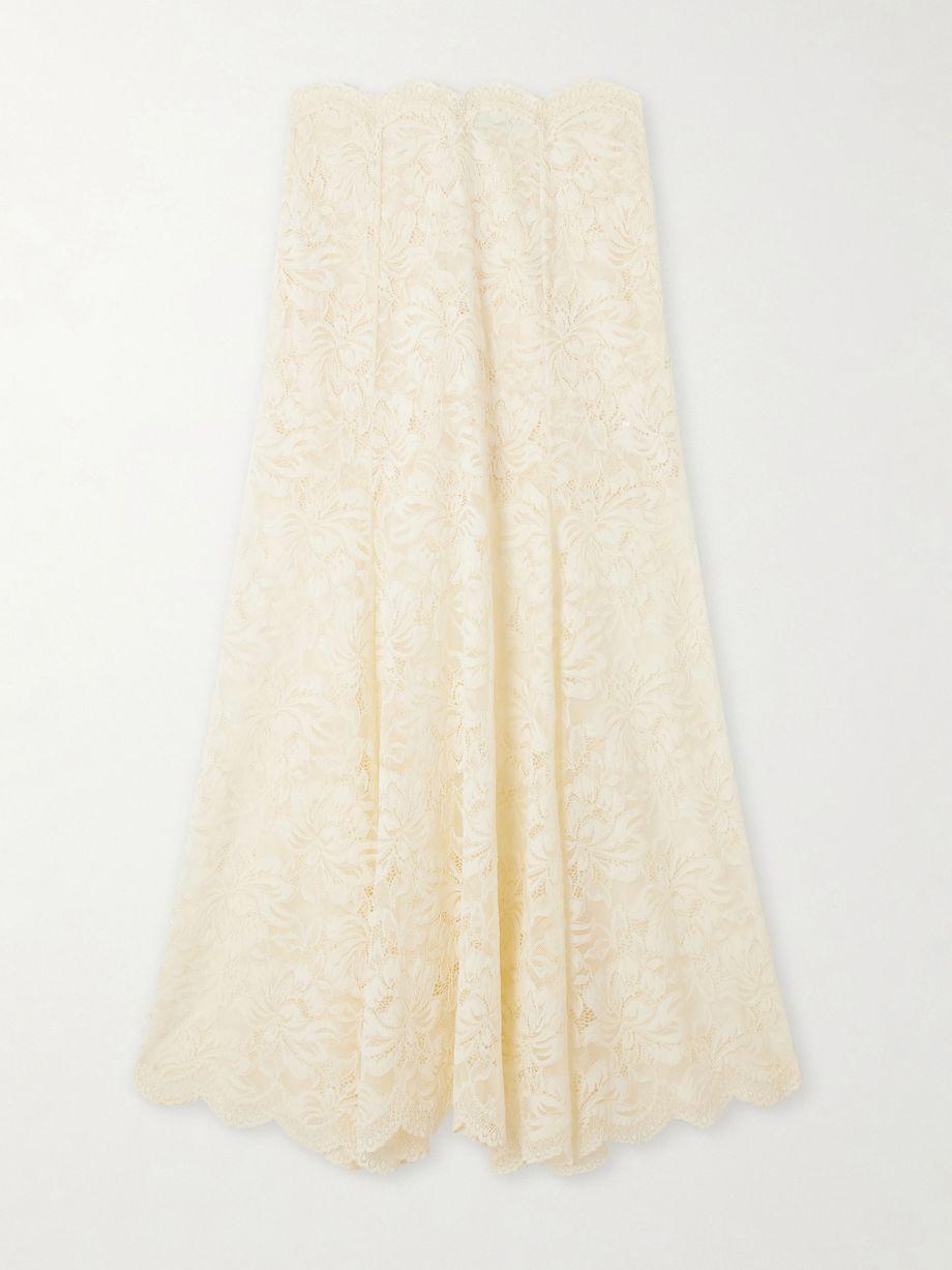 Scalloped lace maxi skirt by RABANNE