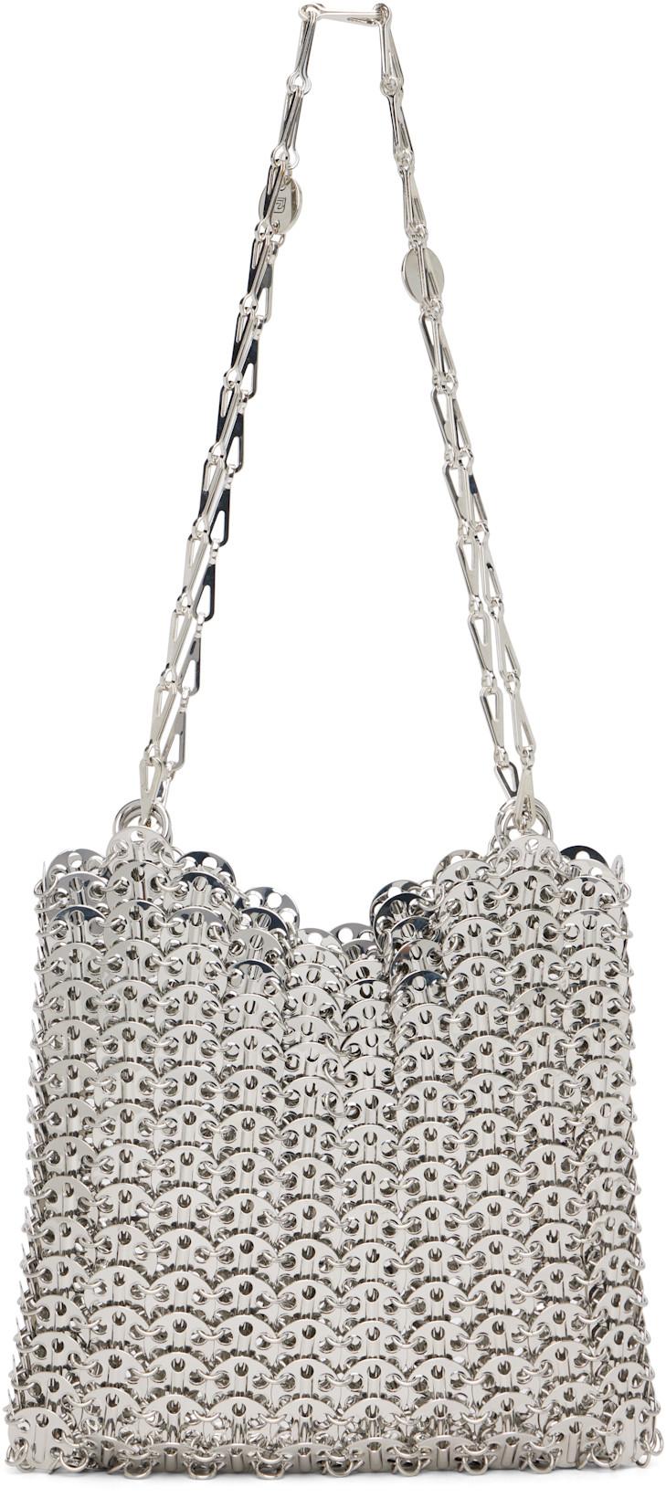 Silver Iconic 1969 Bag by RABANNE
