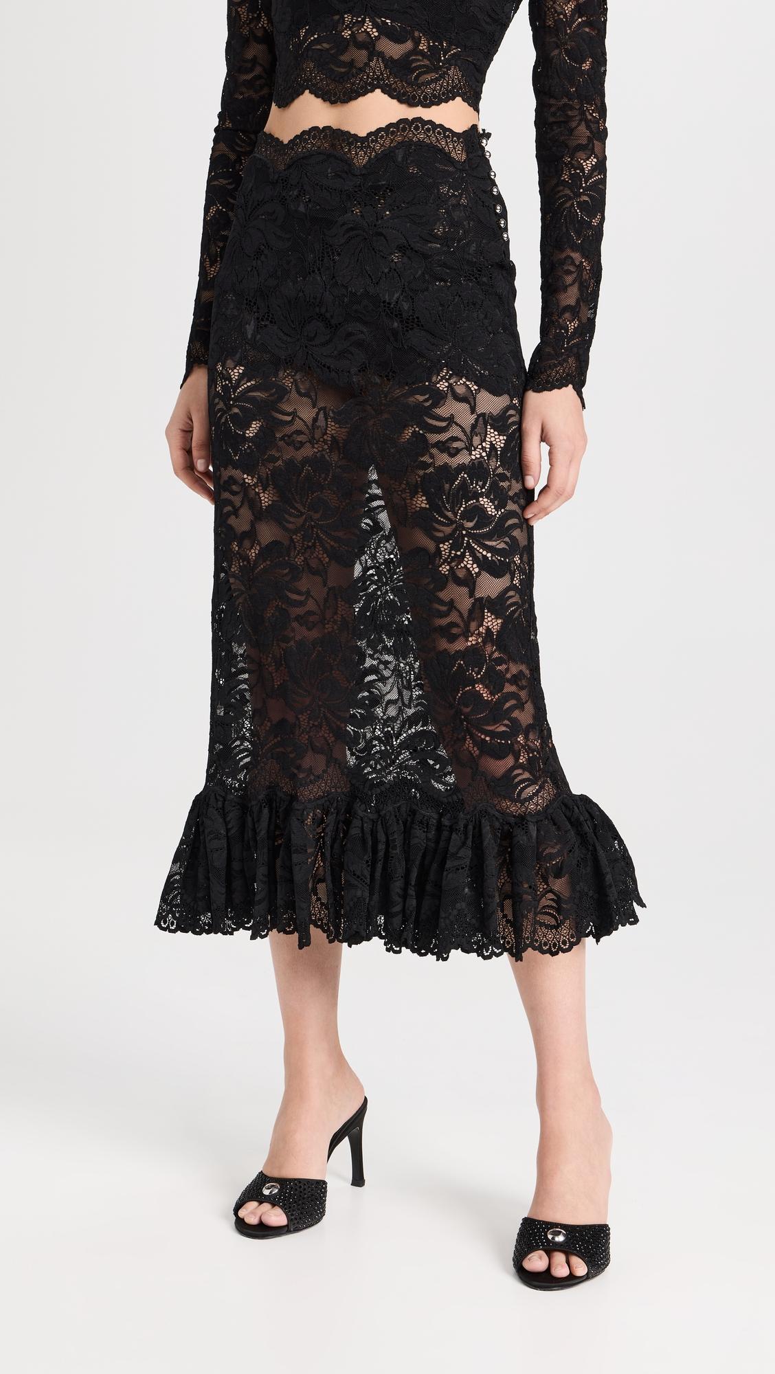 Stretch Lace Skirt by RABANNE