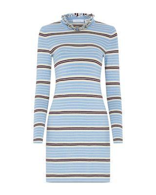 Striped Chain Mini Dress by RABANNE