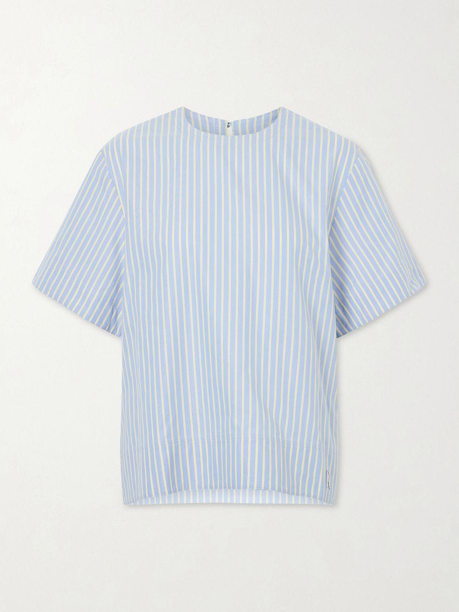 Striped cotton-poplin T-shirt by RABANNE