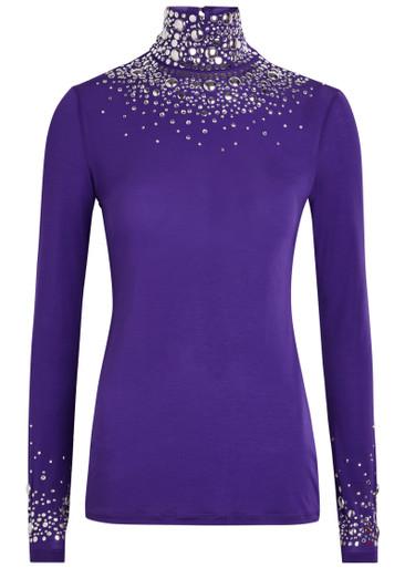 Stud-embellished stretch-jersey top by RABANNE