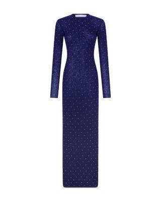 Studded Long Sleeve Maxi Dress by RABANNE