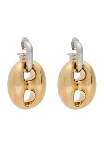 Two-tone drop earrings by RABANNE