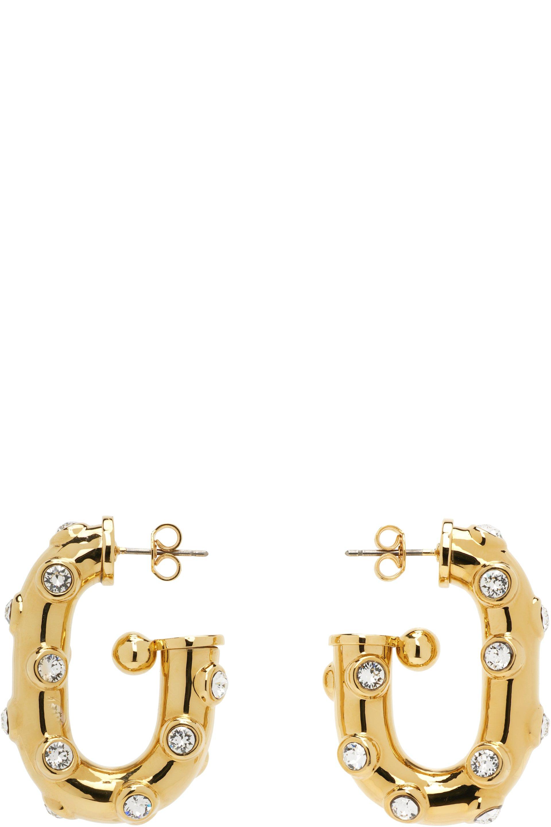 XL Link Strass Earrings by RABANNE