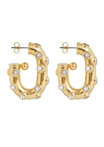 XL Link crystal-embellished hoop earrings by RABANNE
