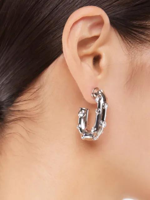 XL Link rhinestones-embellished earrings by RABANNE