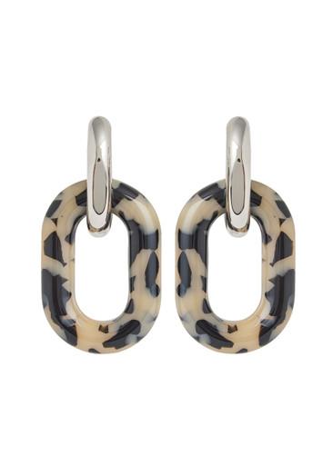 XL Link tortoise-shell earrings by RABANNE