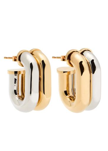 XL Link two-tone hoop earrings by RABANNE