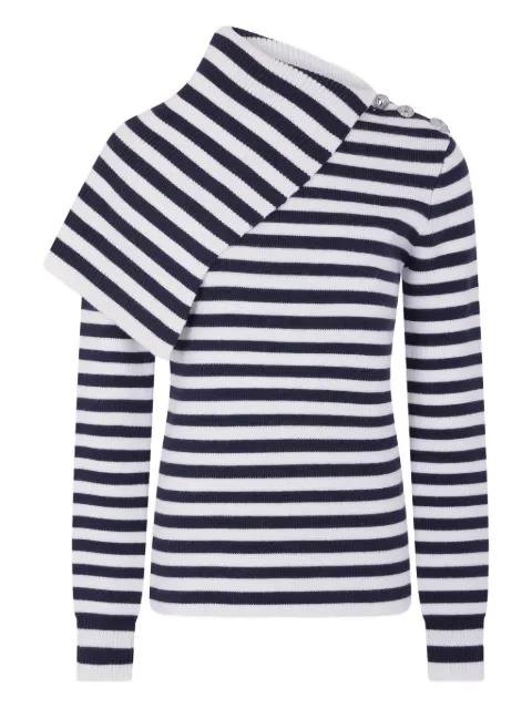 asymmetrical striped sweater by RABANNE