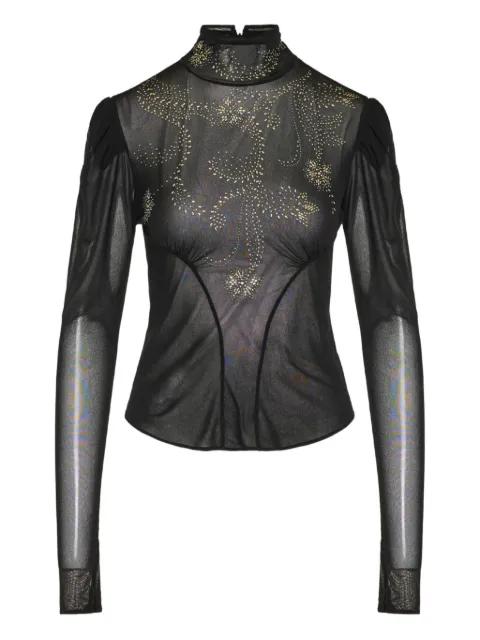 beaded long-sleeved top by RABANNE