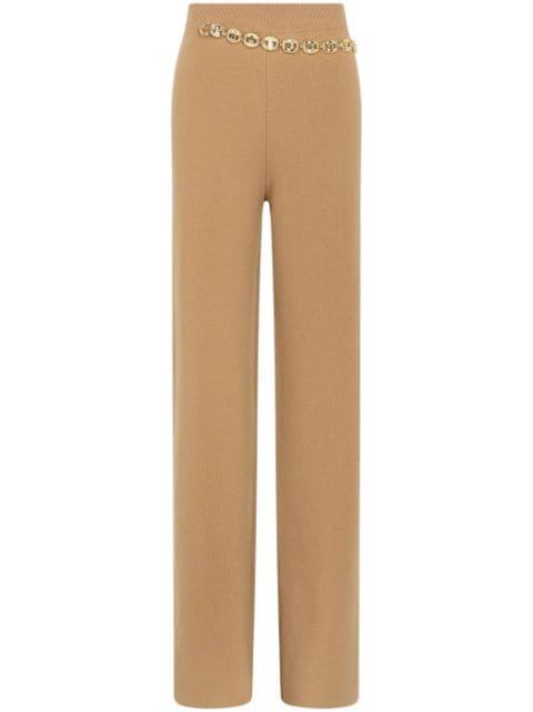 belted knit trousers by RABANNE