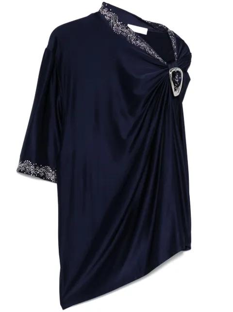 buckle-detail draped top by RABANNE