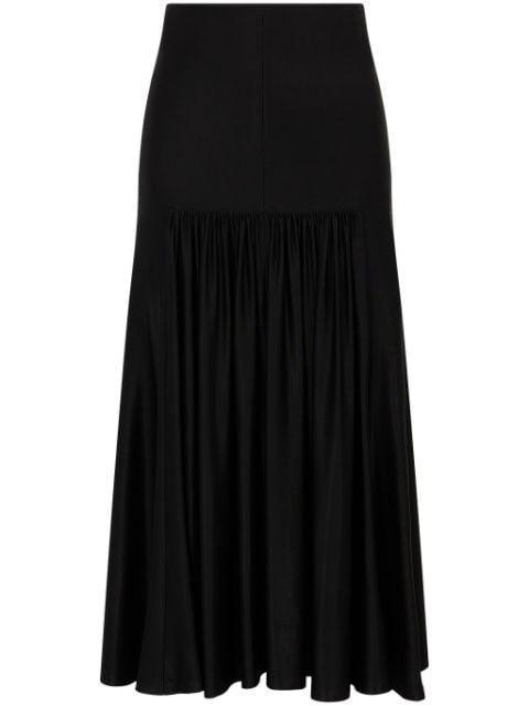 button-embellished draped skirt by RABANNE