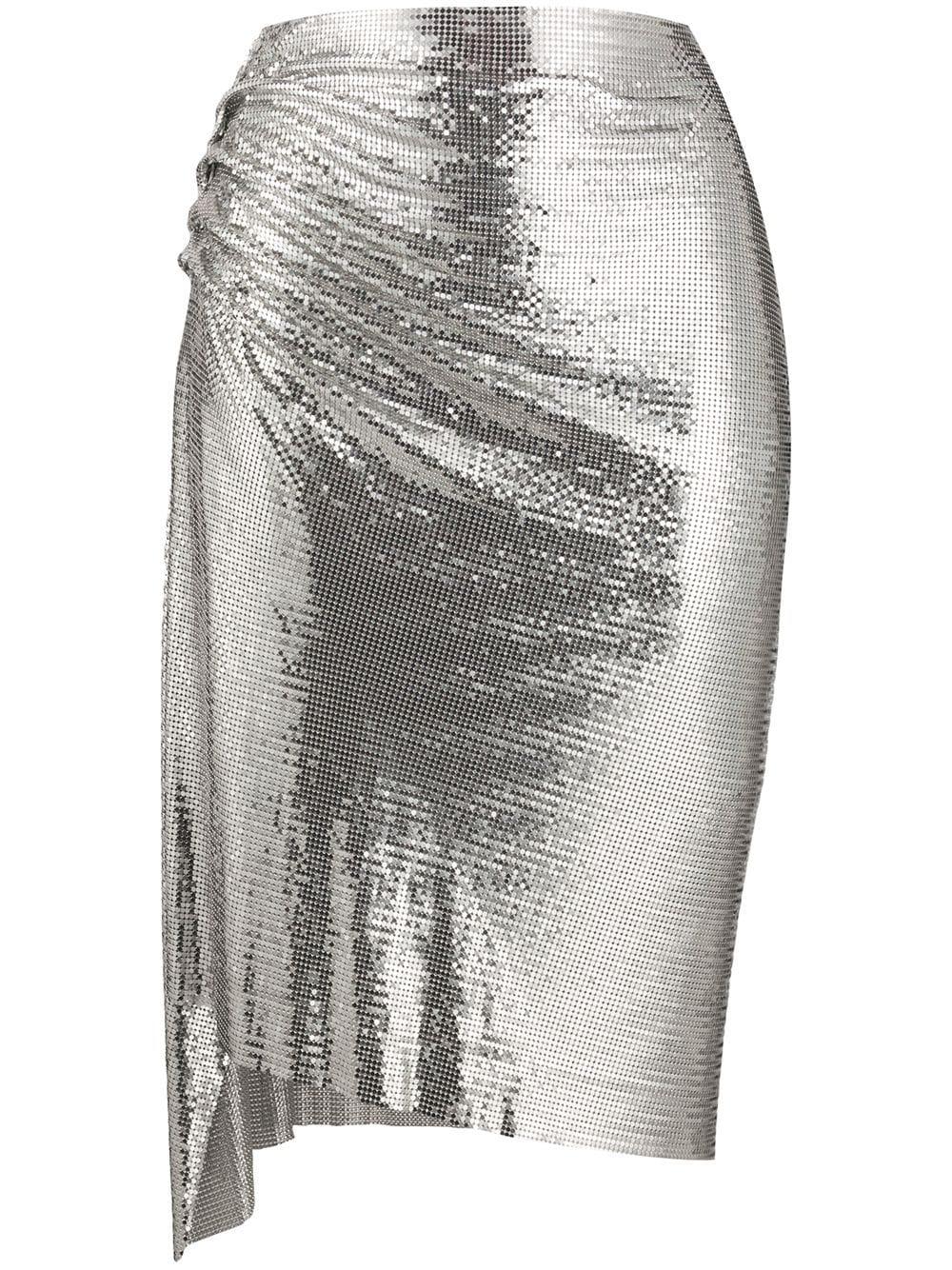 chainmail ruched skirt by RABANNE