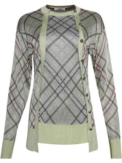 checked cardigan by RABANNE