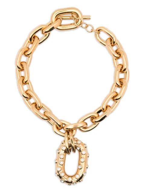 crystal-embellished chain necklace by RABANNE