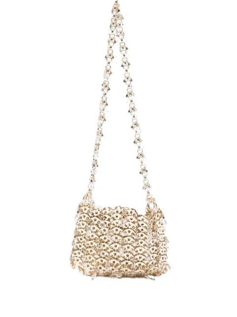 crystal embellished chain shoulder bag by RABANNE