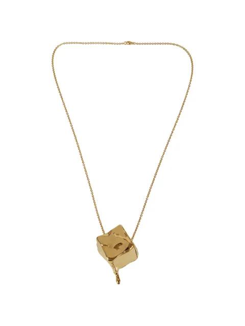 distorted-cube pendant necklace by RABANNE