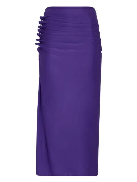 draped midi skirt by RABANNE