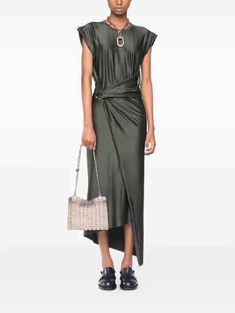 draped satin midi dress by RABANNE