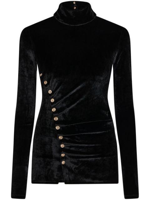 draped velvet top by RABANNE