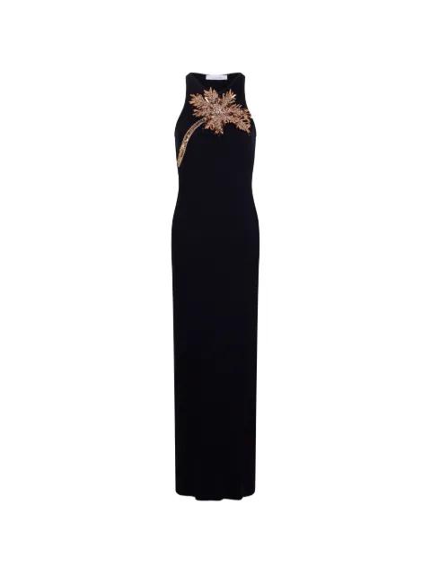 embroidered-palm-tree maxi dress by RABANNE
