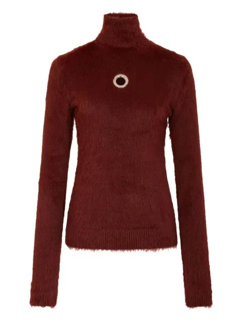 eyelet-detail long-sleeves sweater by RABANNE
