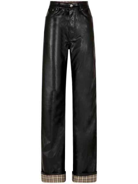 faux-leather flared trousers by RABANNE