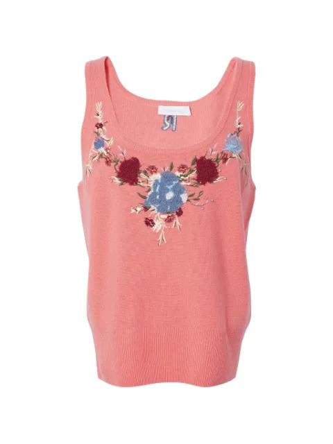 floral-embroidered sleeveless sweater by RABANNE