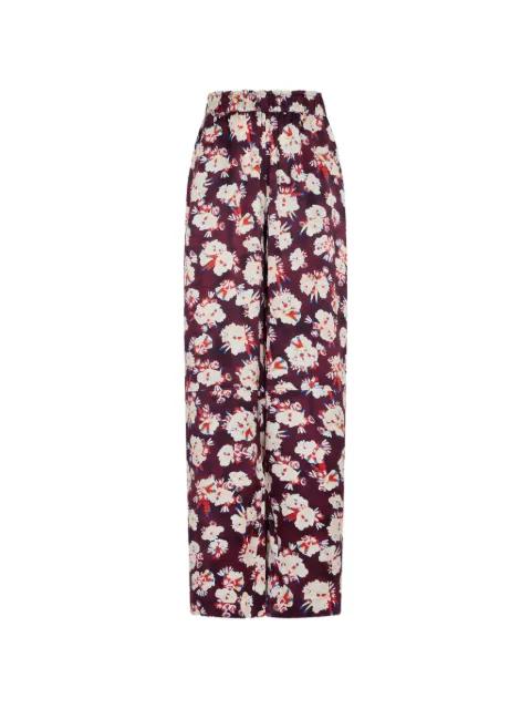 floral-patterned silk trousers by RABANNE