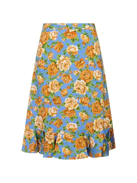 floral-print ruffled skirt by RABANNE